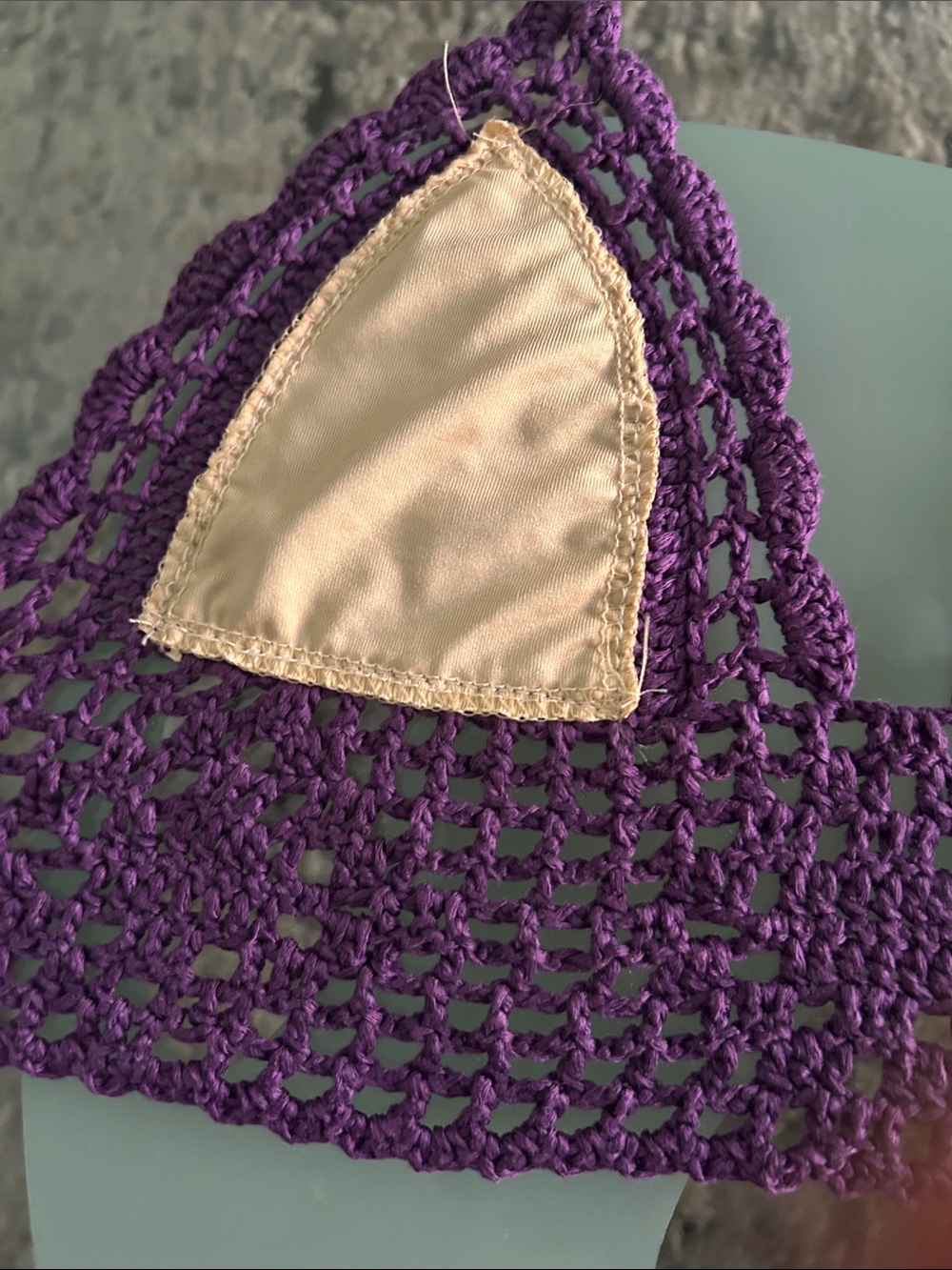 Handcrafted Purple Crochet Halter Bralette Top - Women Tops - Picture 6 of 9